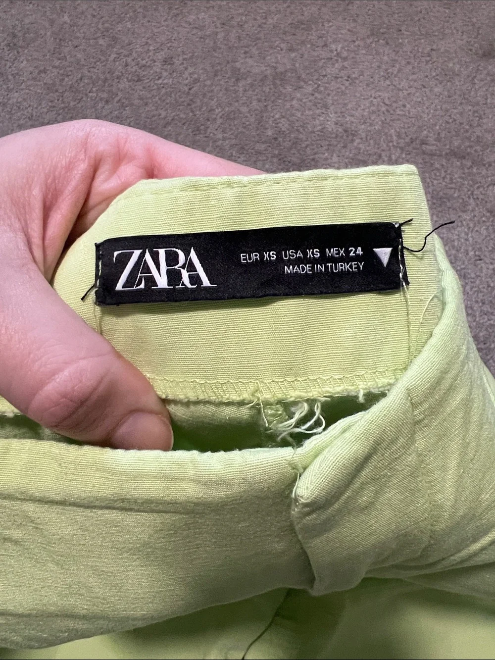 Zara Wide Leg High Waist Trousers Pants Linen Blend size XS